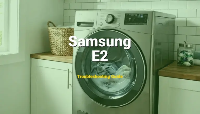 How to Fix Samsung Dishwasher Error Code E2: Water supply error (Full Guide)