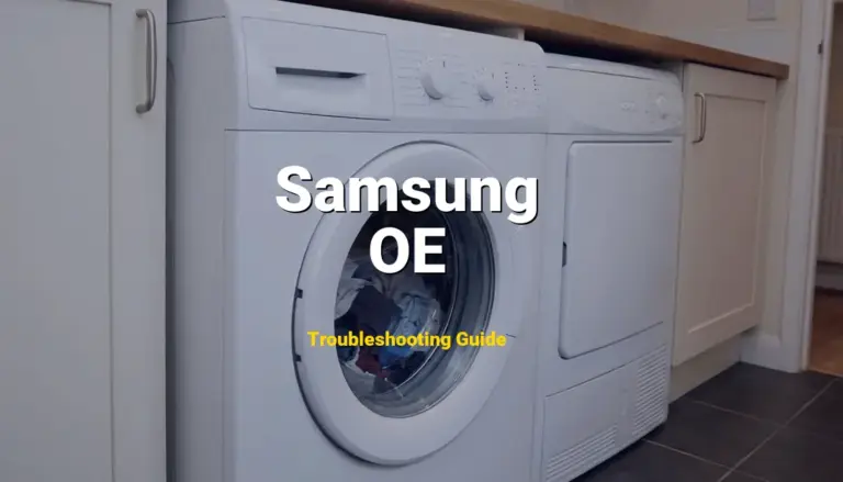 Samsung Front Load Washer Error OE Solved: Detailed DIY Repair