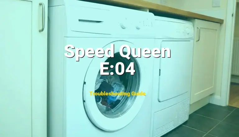 How to Fix Speed Queen Dryer Error Code E:04: Temperature Sensor Error (Full Guide)