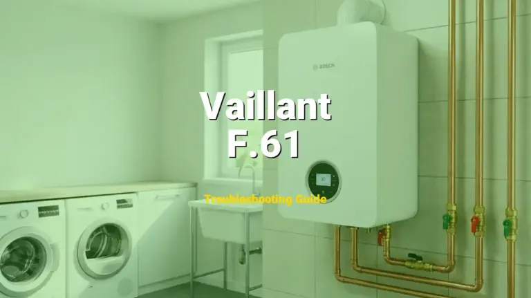Vaillant Boiler Error F.61 Solved: Detailed DIY Repair