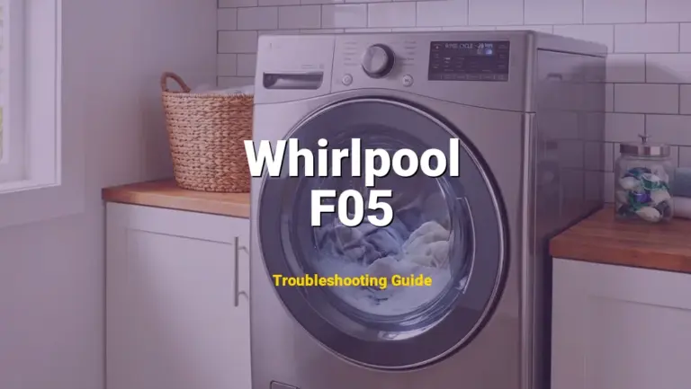 How to Fix Whirlpool Duet Washer Error Code F05: Water Temperature Sensor Error (Full Guide)