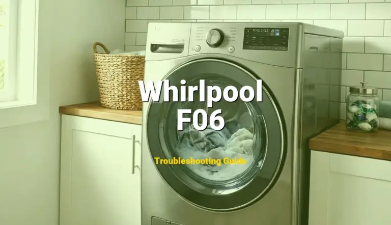 F06 Error on Whirlpool Duet Washer? Comprehensive Fix Guide