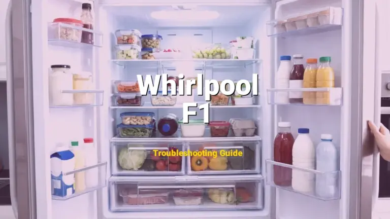 Troubleshooting Whirlpool Error Code F1: What It Means & How to Fix
