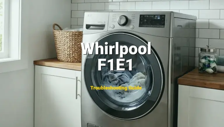 Troubleshooting Whirlpool Error Code F1E1: What It Means & How to Fix