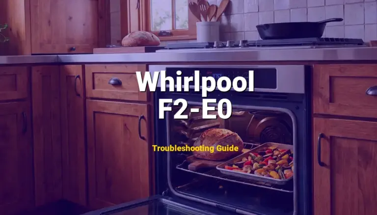 Troubleshooting Whirlpool Error Code F2-E0: What It Means & How to Fix