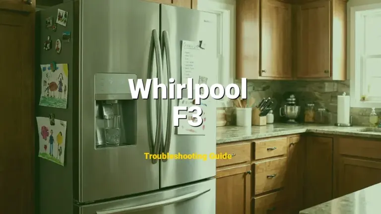 How to Fix Whirlpool Refrigerator Error Code F3: Evaporator thermistor failure (Full Guide)