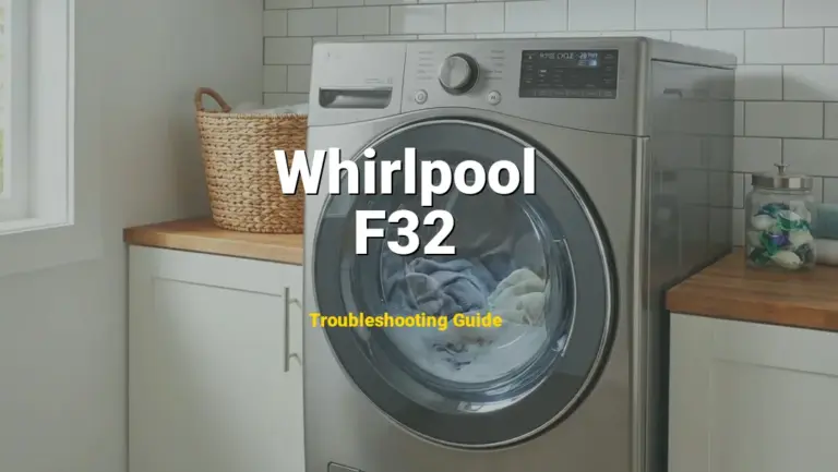 How to Fix Whirlpool Cabrio Washer Error Code F32: Motor Control Over-Temperature (Full Guide)