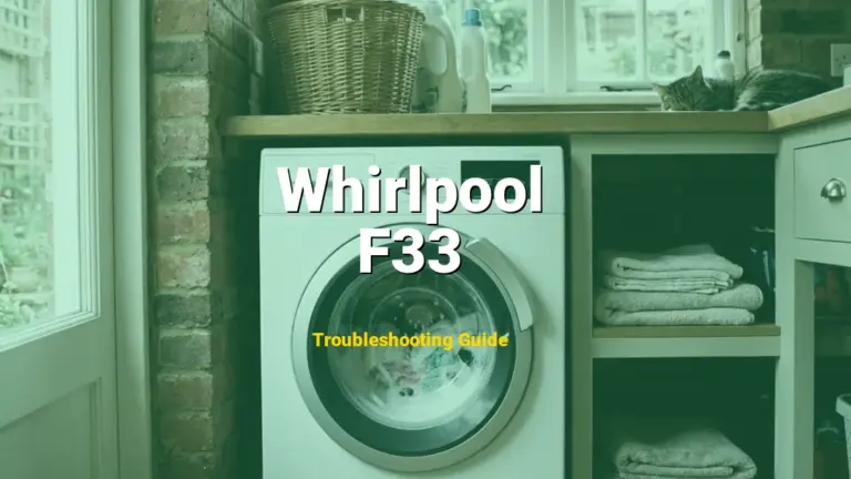 Troubleshooting Whirlpool Error Code F33: What It Means & How to Fix