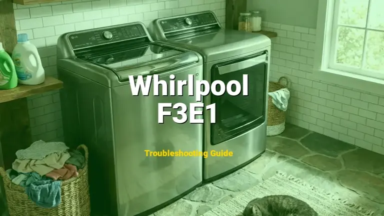 Troubleshooting Whirlpool Error Code F3E1: What It Means & How to Fix