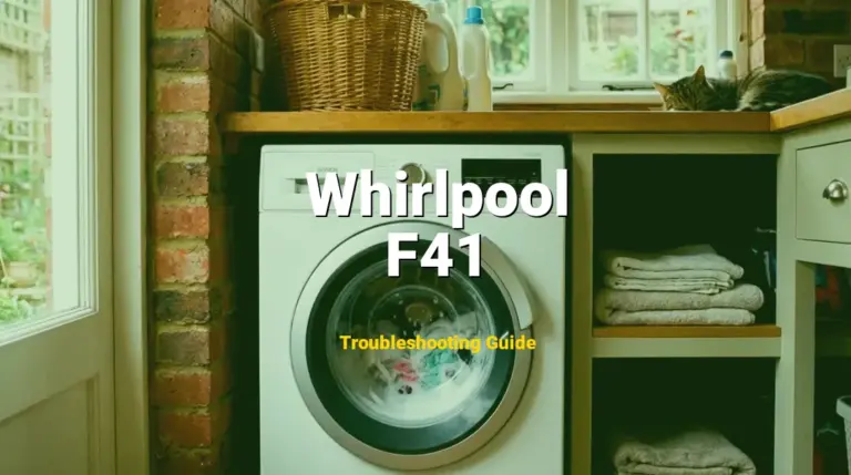 How to Fix Whirlpool Cabrio Washer Error Code F41: Motor RPS Thermistor Open or Shorted (Full Guide)
