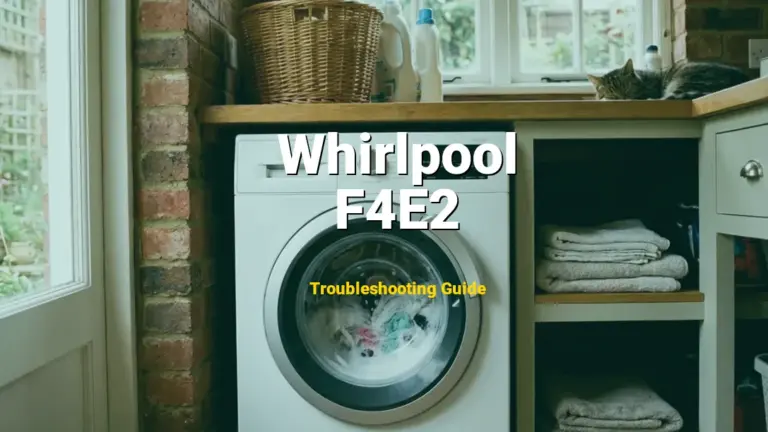 How to Fix Whirlpool Dishwasher Error Code F4E2: Wash Motor Electrical Error (Full Guide)