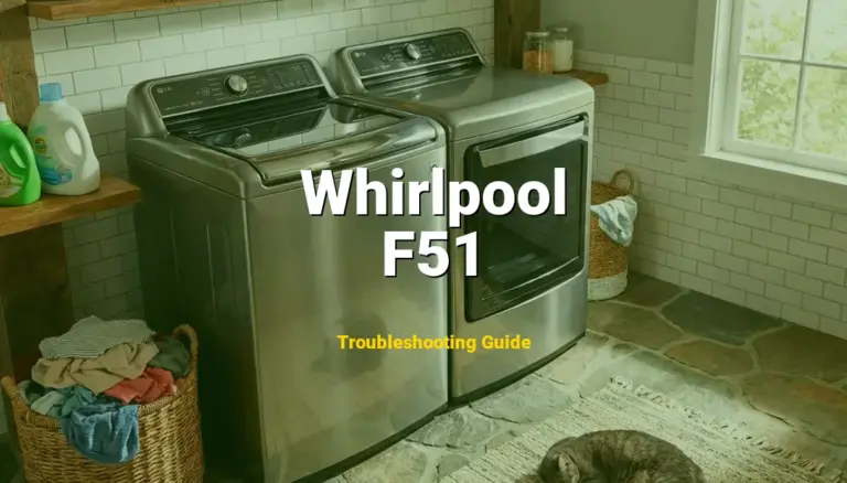 F51 Error on Whirlpool Cabrio Washer? Comprehensive Fix Guide