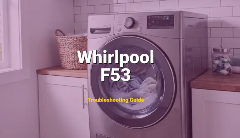 How to Fix Whirlpool Cabrio Washer Error Code F53: Motor Control Over-Temperature (Full Guide)