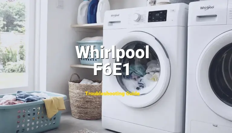 Whirlpool Dishwasher Error F6E1 Solved: Detailed DIY Repair