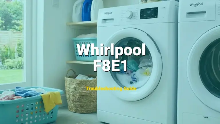How to Fix Whirlpool Dishwasher Error Code F8E1: Slow Drain Error (Full Guide)