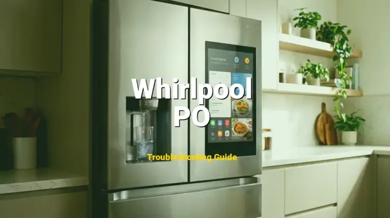 Troubleshooting Whirlpool Error Code PO: What It Means & How to Fix