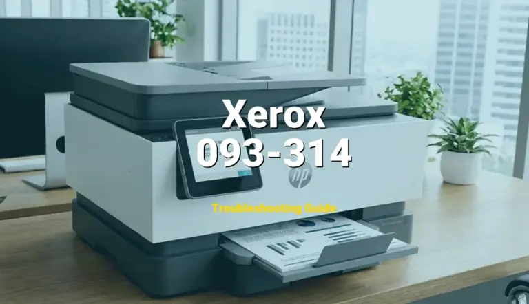 093-314 Error on Xerox Printer? Comprehensive Fix Guide